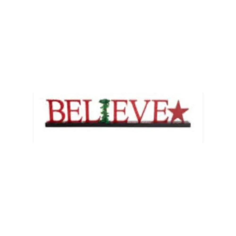 New Mikasa Believe table sign Christmas decorations